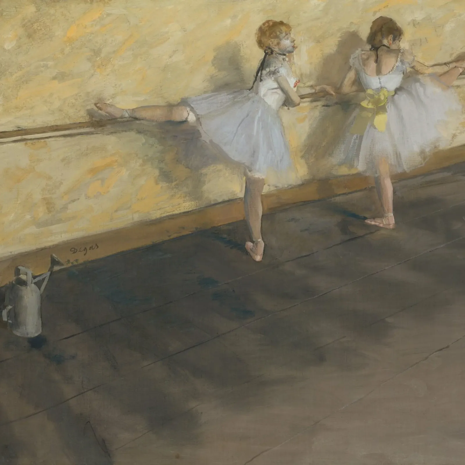 Edgar Degas - Bailarinas practicando en la barra (1877) hahnemühle de Wirla