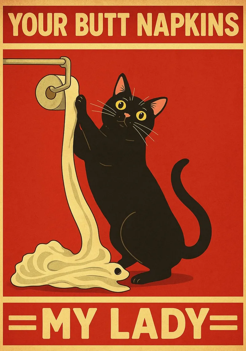 I tovaglioli per il sedere della mia signora Gatto divertente plexiglass da the gan gan