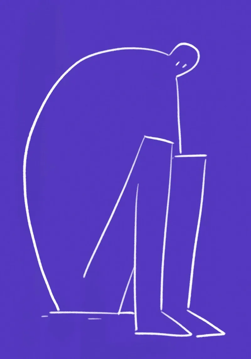 Gigante solitario poster con telaio in plastica da Johannes Lott Illustration