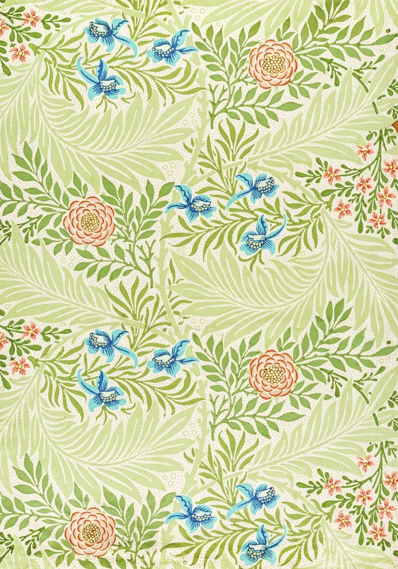 William Morris - Larkspur (1874) poster con telaio in plastica da Venus Art