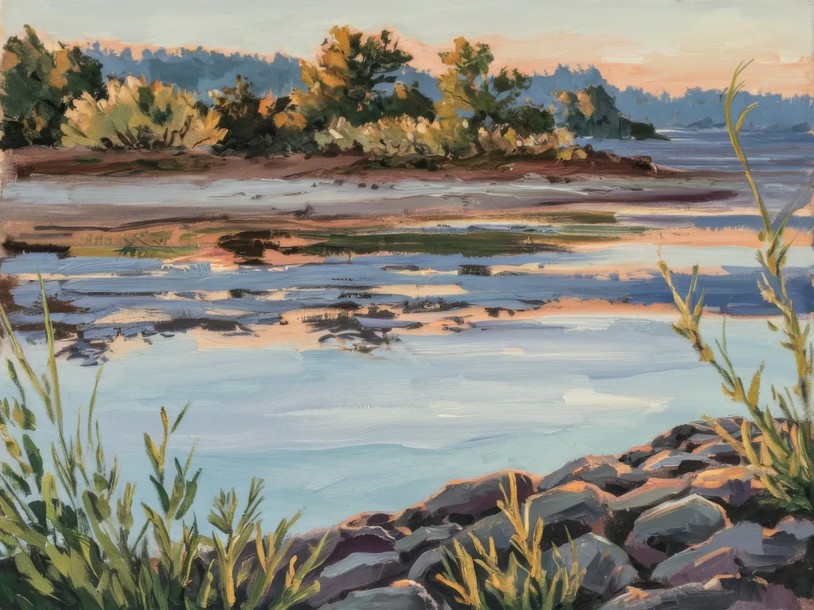 Calma a Stony Shore pellicola backlit da Obisidian Brush
