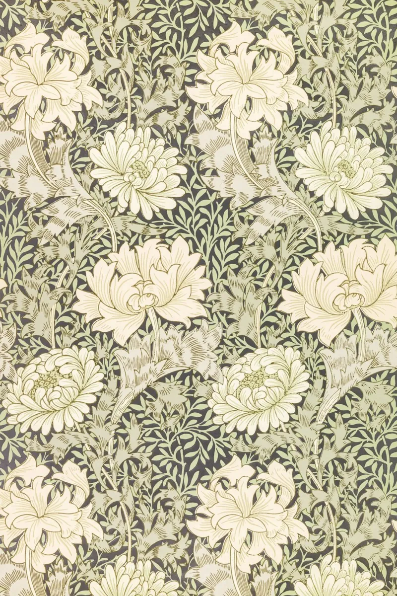 William Morris - Chrysanthème (1877) poster avec cadre en bois de Venus Art