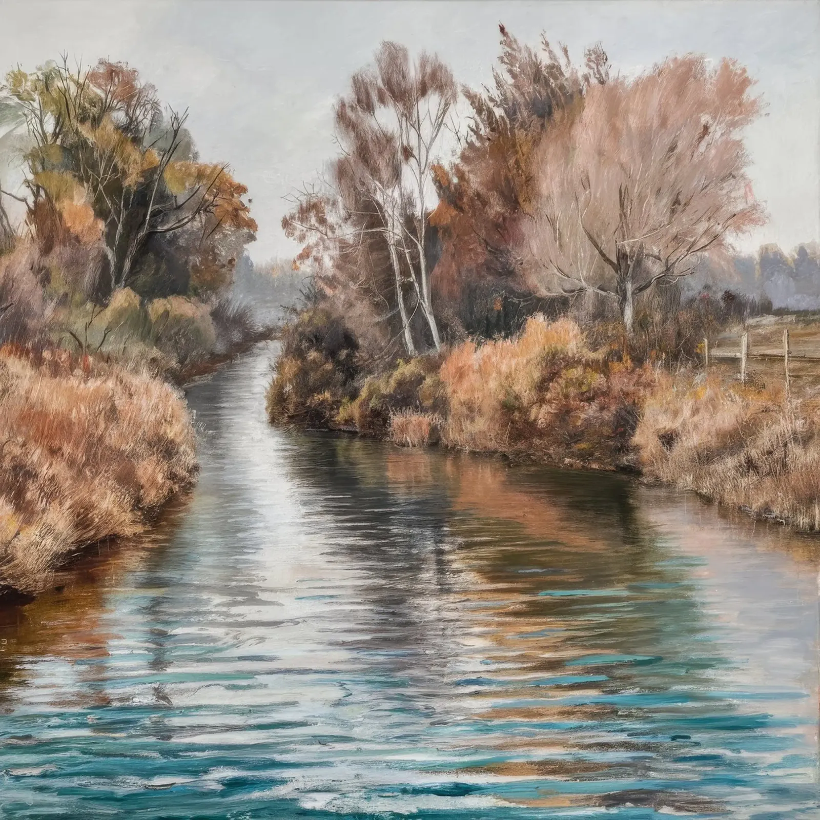 Meandering Autumn Creek pellicola backlit da Obisidian Brush