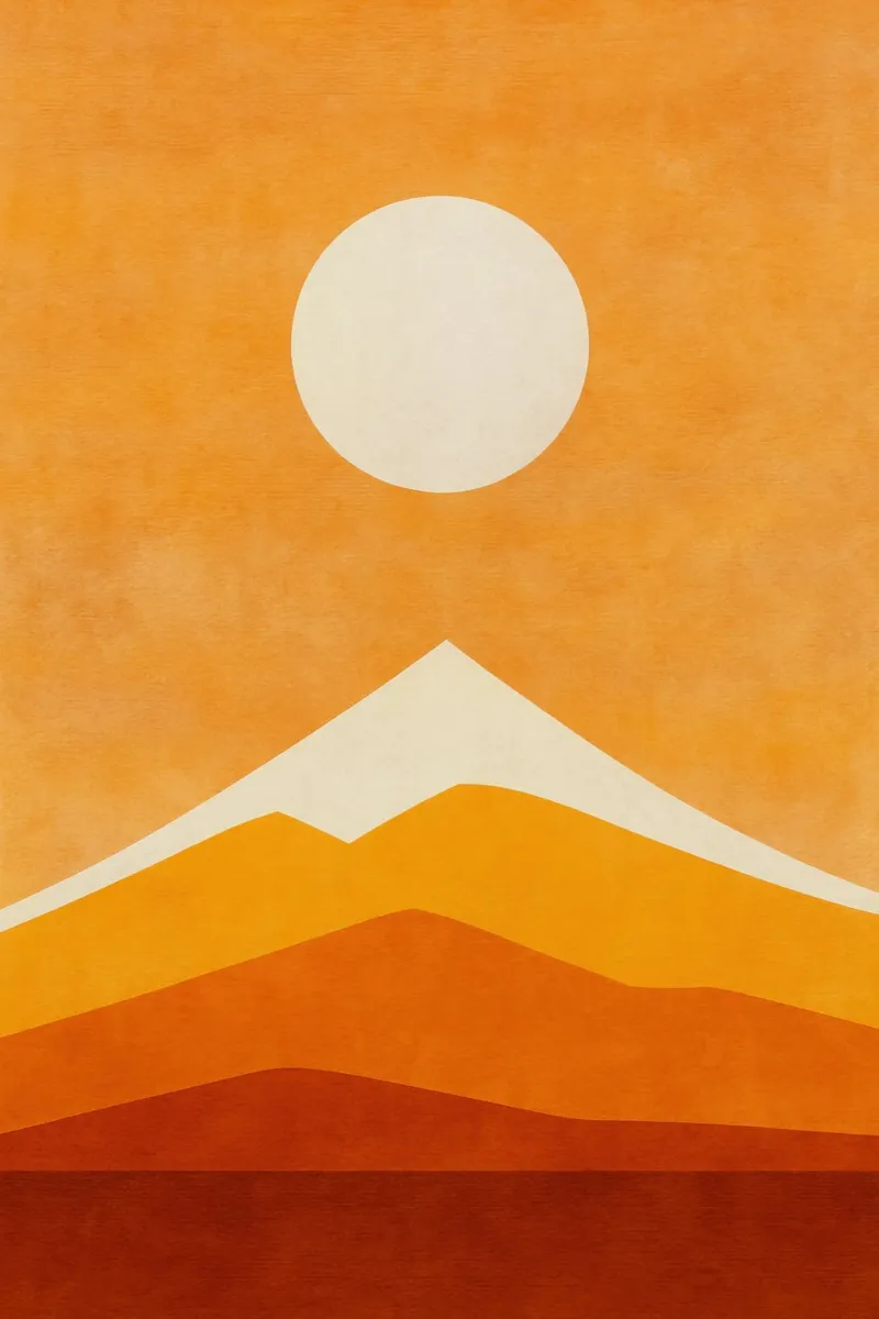 Monte Fuji - Alba radiosa poster con telaio in alluminio da Affiches Soleil & Déco Lumineuse – Sunny