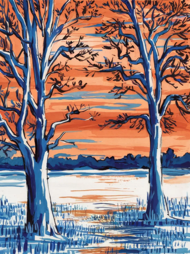 Fiery Mirror Still hahnemühle by Obisidian Brush