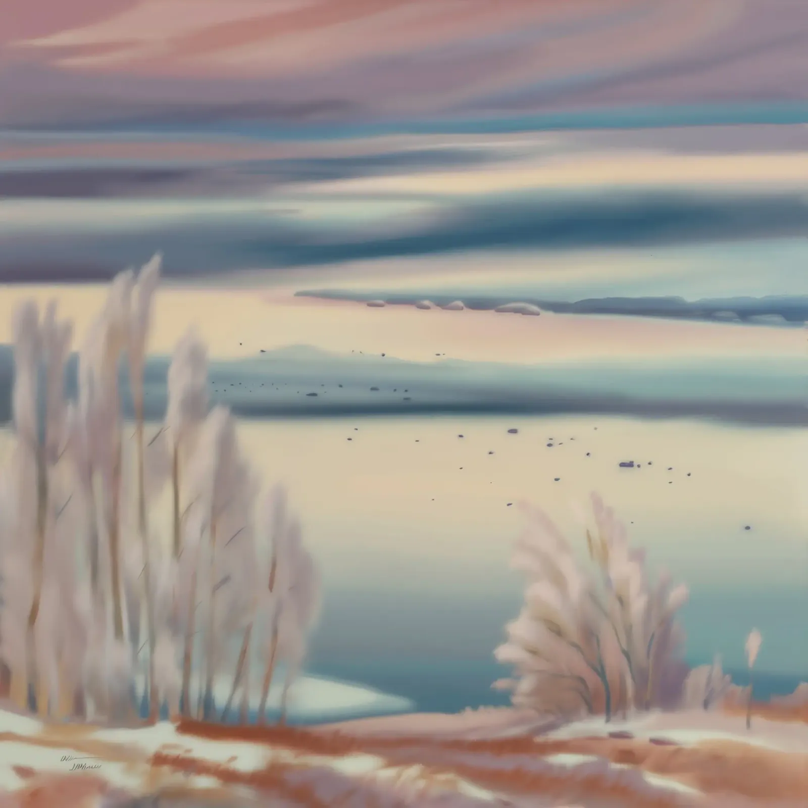 Pace in riva al mare pastello pellicola backlit da Obisidian Brush