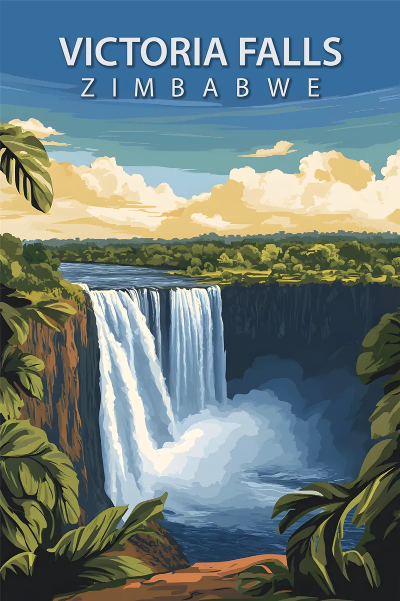 Cascate Vittoria, Zimbabwe carta hahnemühle da Wanderlust Vibes