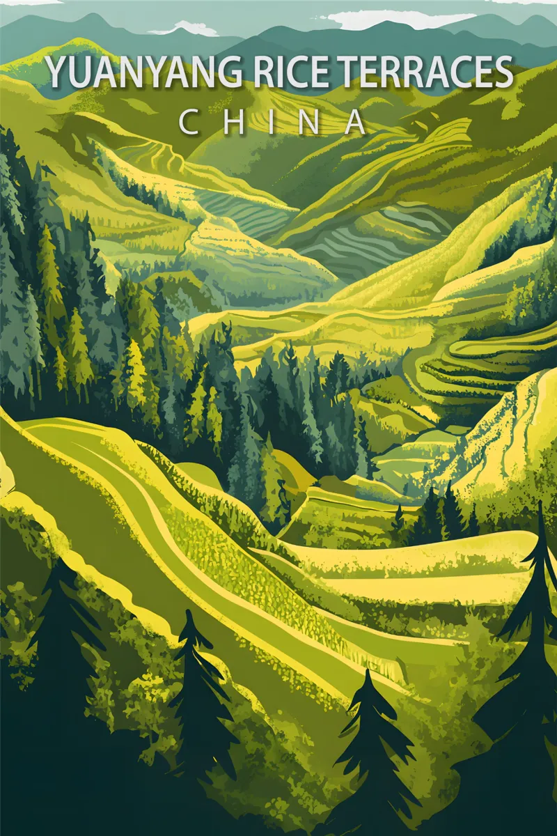 Yuanyang Rice Terraces, China alu-dibond by Wanderlust Vibes
