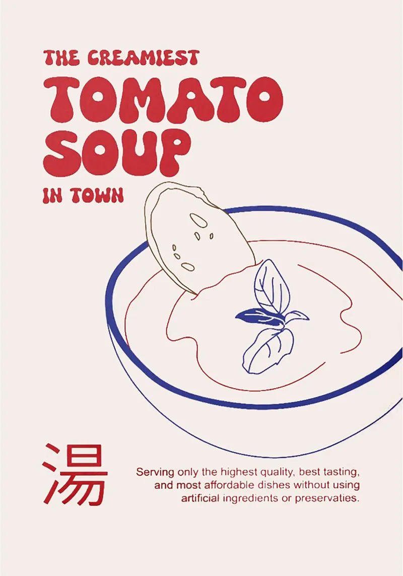 Tomato Soup poster da Attaboy Dsgn