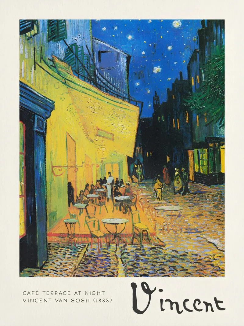 La "Terrazza del caffè di notte" di Van Gogh: una post-impressione iconica pellicola backlit da NorwesClub