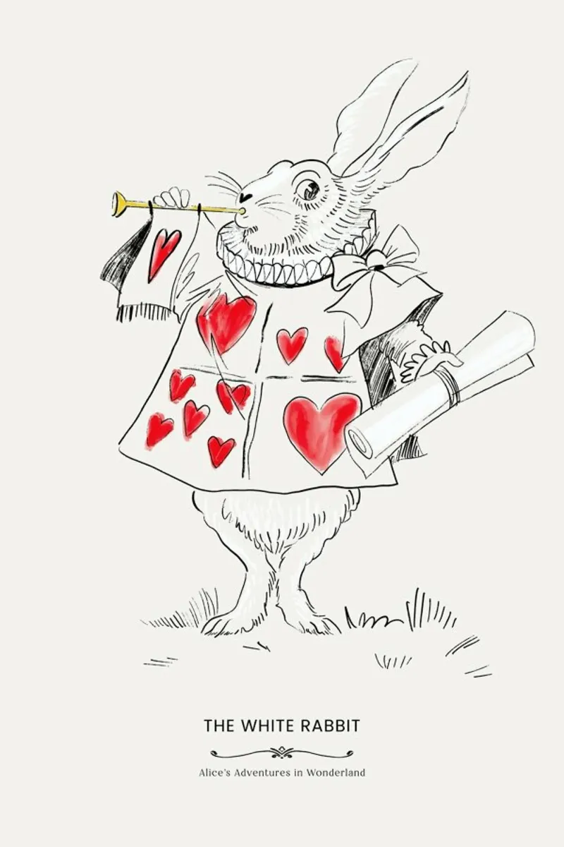 The White Rabbit pellicola backlit da Little Flourishes