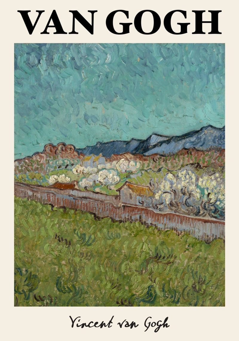 Van Goghs Blick auf die Alpilles - Postimpressionistische Südländer Poster von NorwesClub