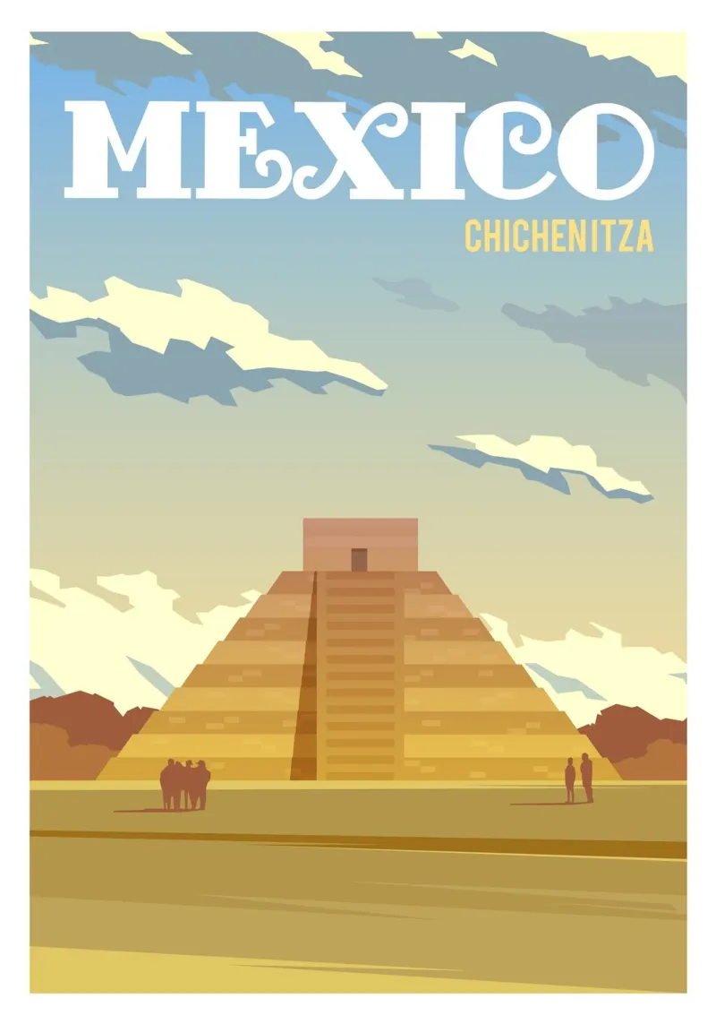 Chichenitza, Messico plexiglass da Wanderlust Vibes
