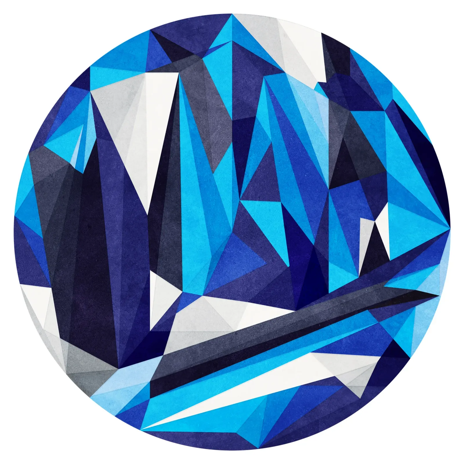 Blue Something poster with wooden frame by Circle Love