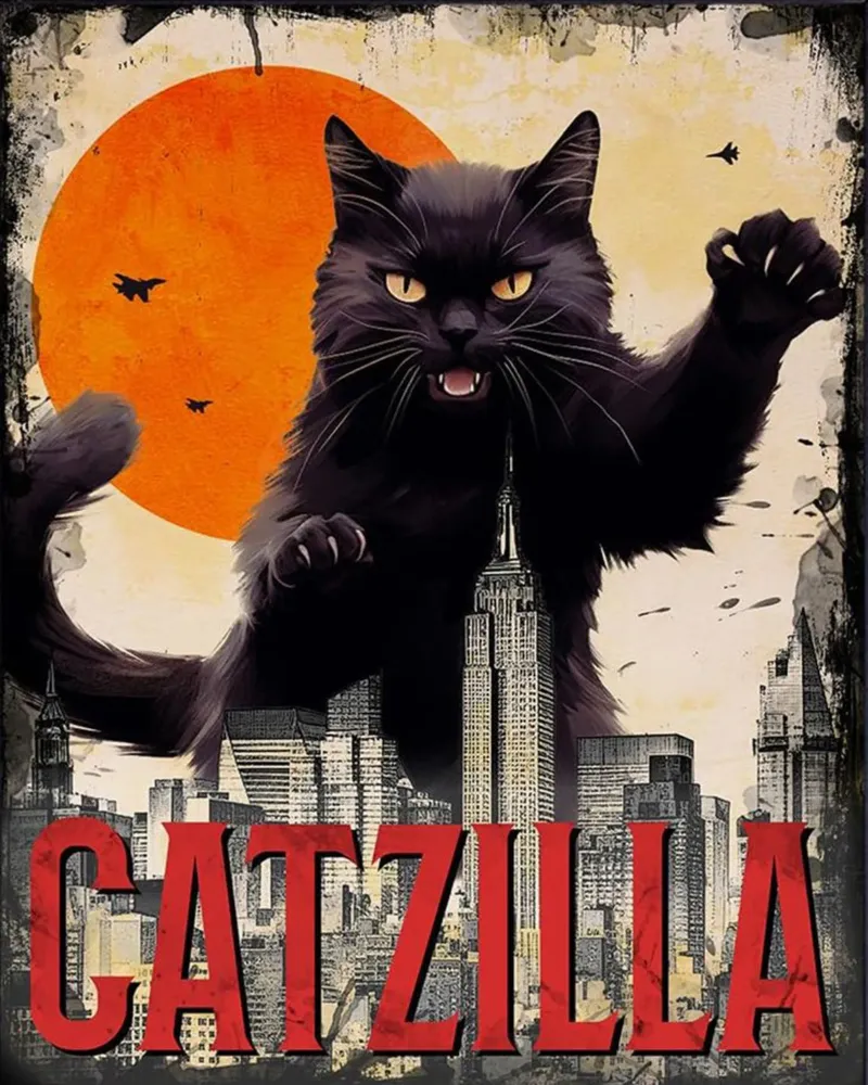 Il Catzilla pellicola backlit da Betty Shops