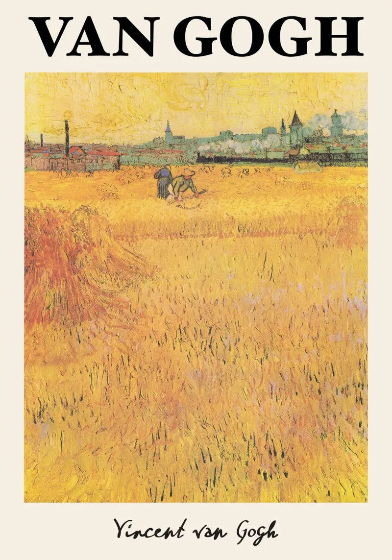 Van Gogh Wheat Fields with Arles - Post-Impressionist Landsc canvas by NorwesClub