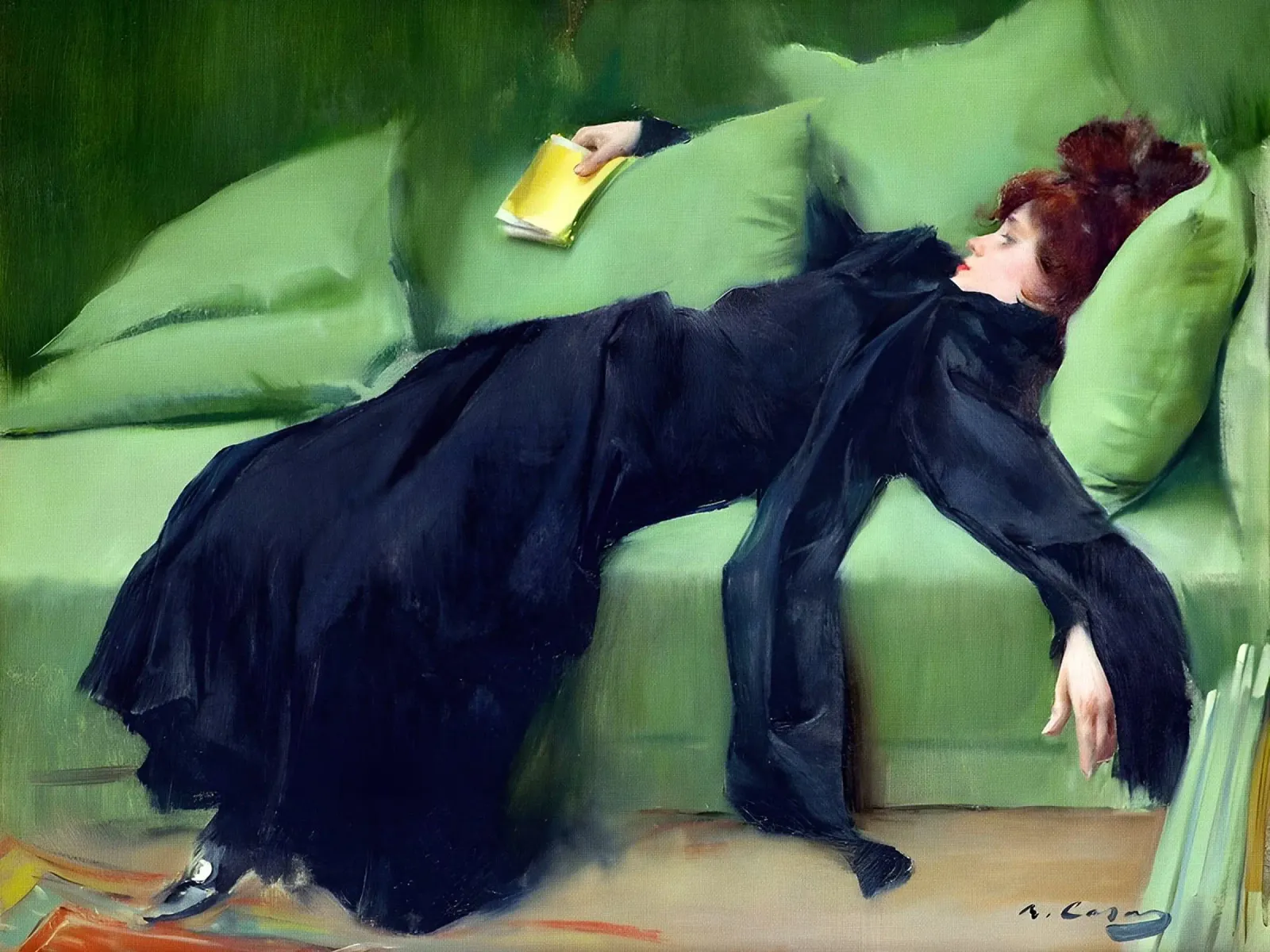 After The Ball by Ramon Casas poster con telaio in legno da apoloprints