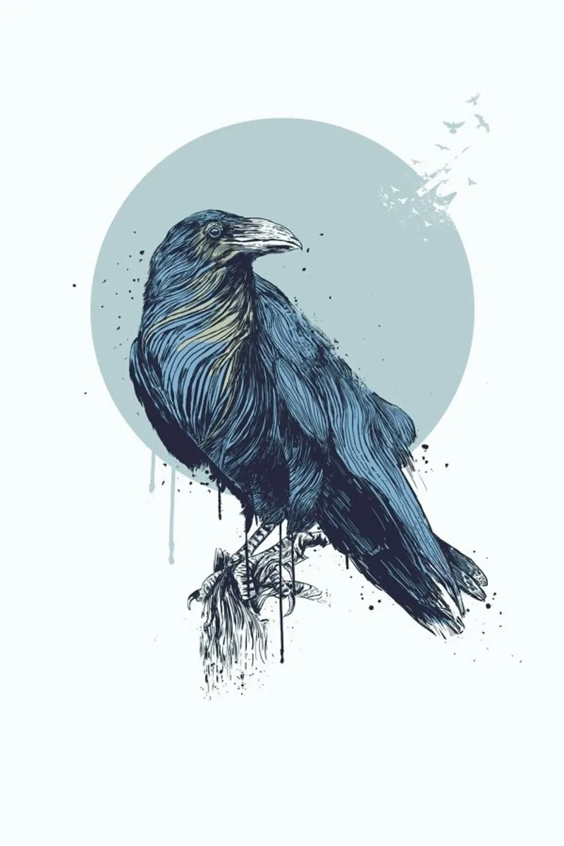 Blue Crow hahnemühle de Balazs Solti