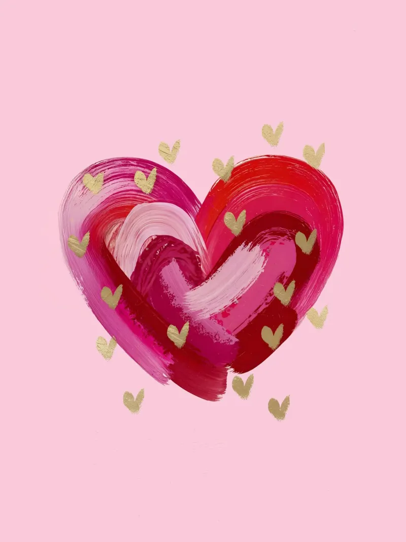 Cuore astratto su rosa plexiglass da cafelab