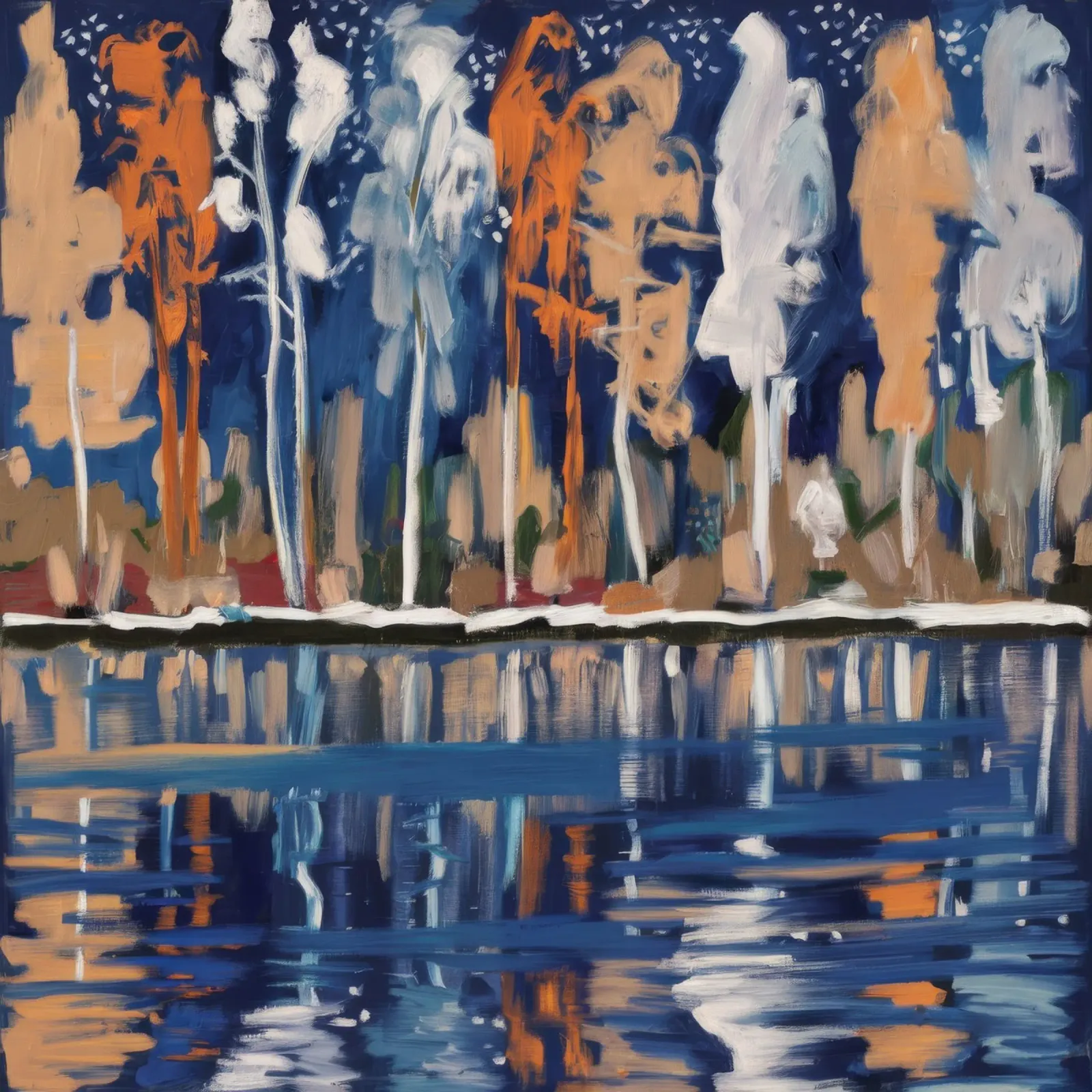 Reflejos en abedul hahnemühle de Solestice Strokes