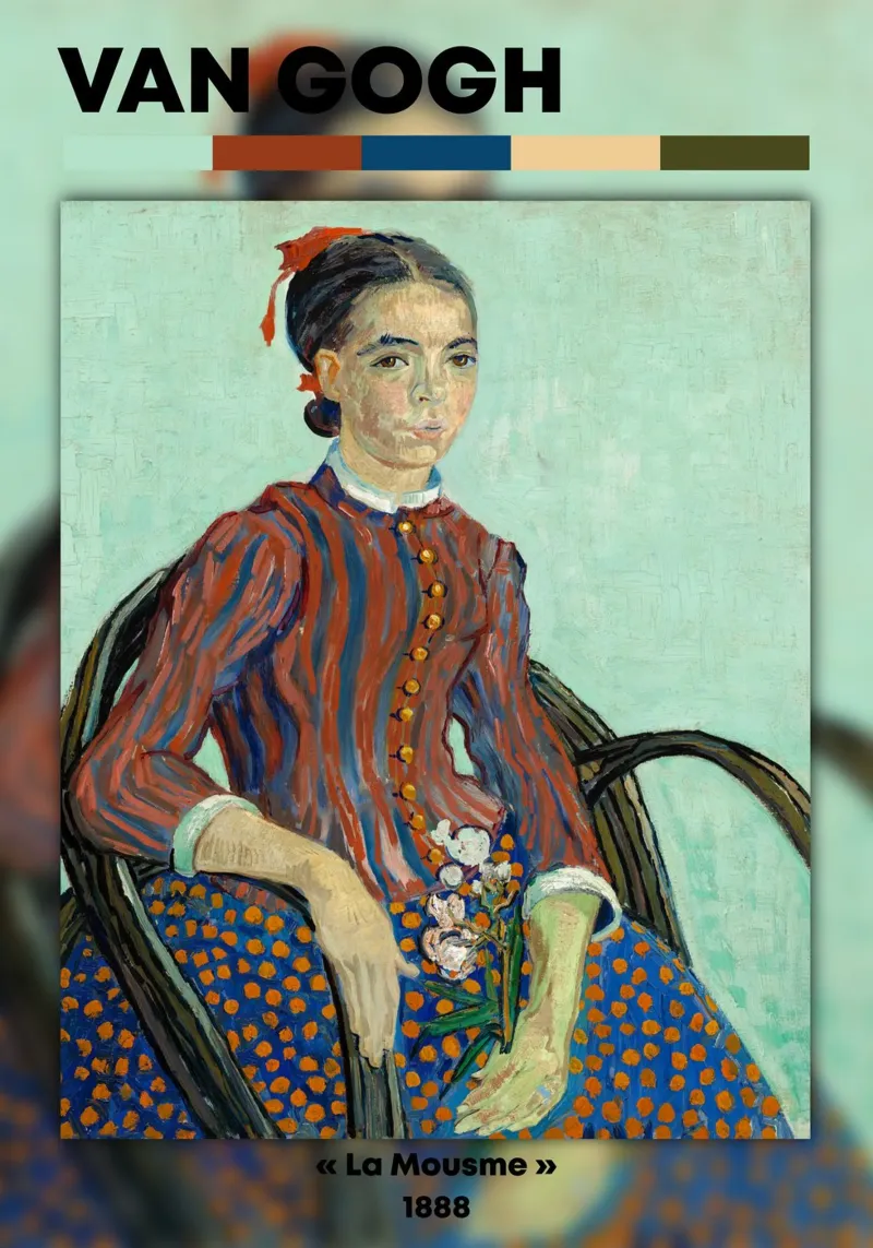 La Mousmé di Van Gogh - Ritratto giapponese post-impressionista poster con telaio in plastica da NorwesClub