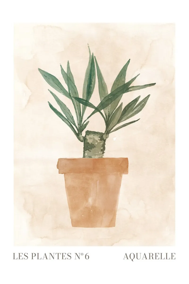 Piante n. 6 poster con telaio in alluminio da NouveauPrints