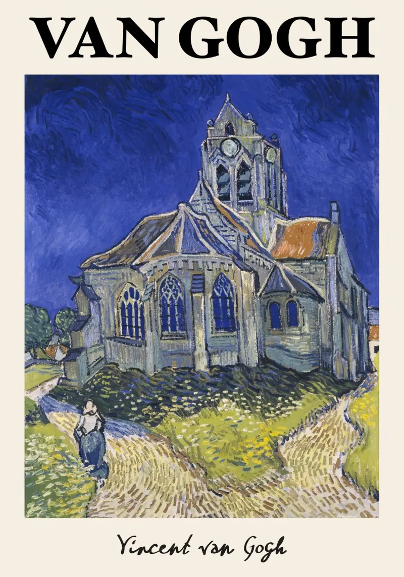 Van Gogh: La chiesa di Auvers - Post-Impressioni espressive pellicola backlit da NorwesClub