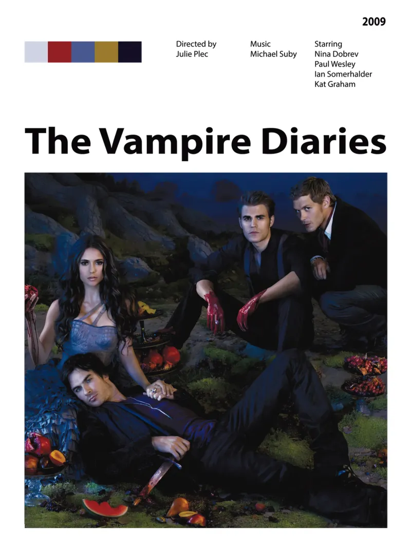 The Vampire Diaries pellicola backlit da The Movie Wall