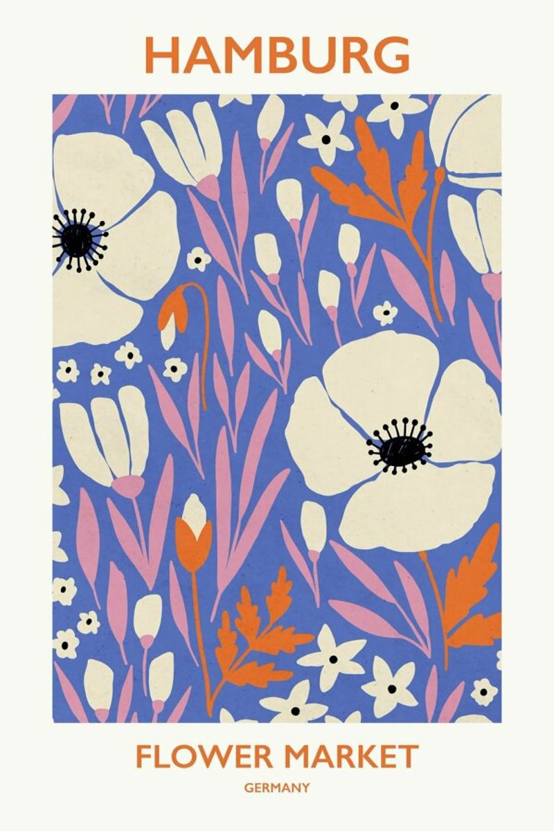 Hamburg Flower Market forex plate by Pure