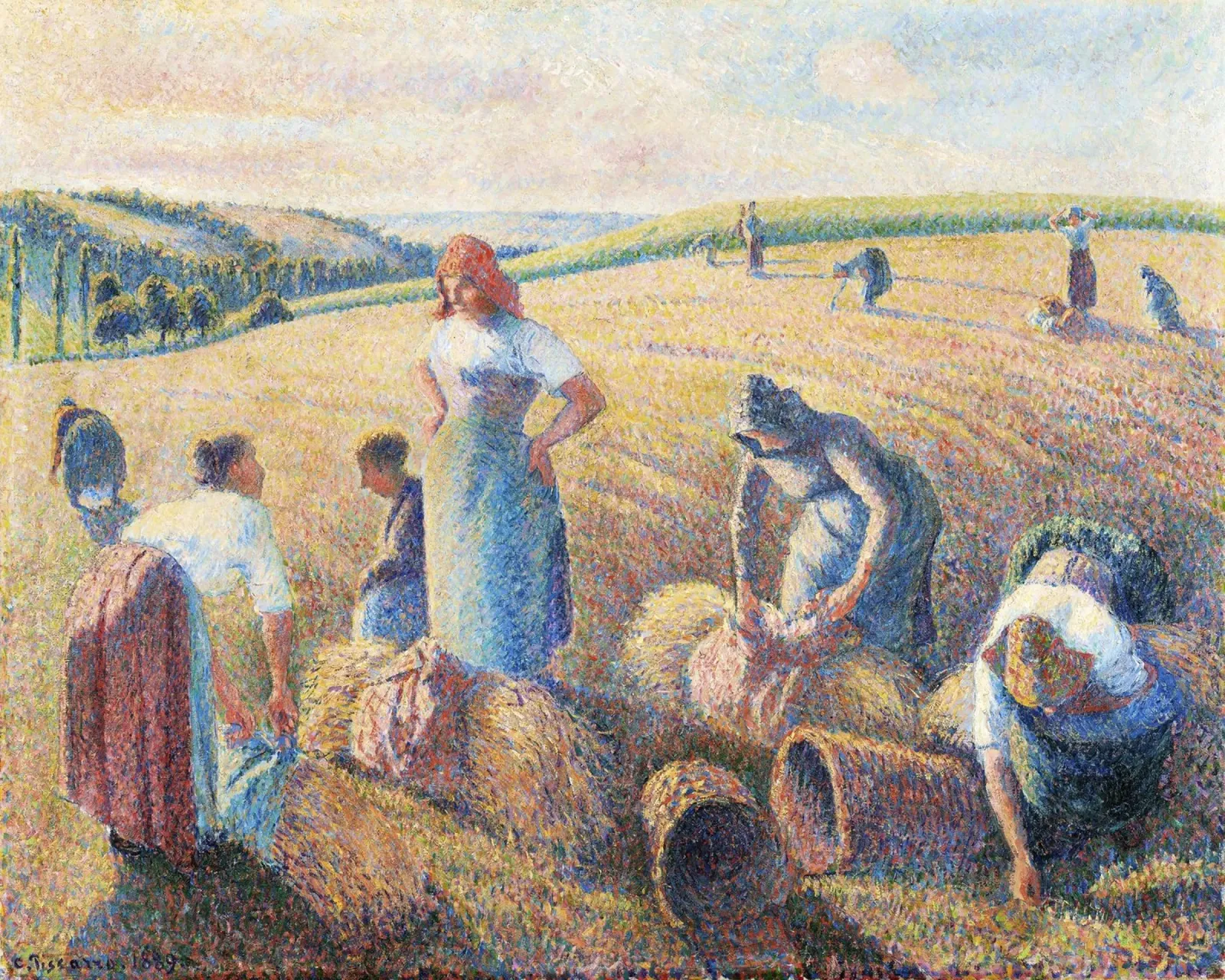 Camille Pissarro: De sprokkelaars - Impressionisme, Landelijk leven, hahnemühle van NorwesClub