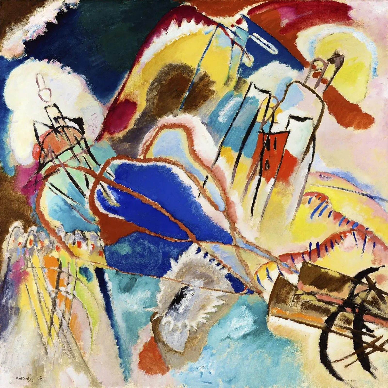 Kandinsky: Improvisatie 30 - Abstract expressionisme, avant-garde canvas van NorwesClub
