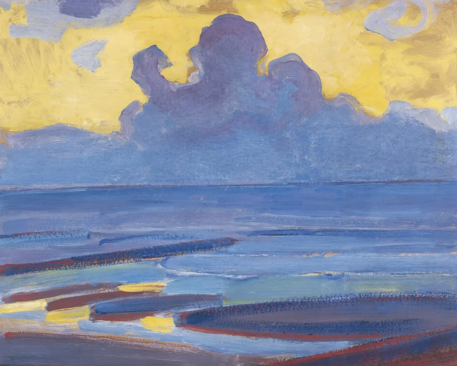 Piet Mondrian - "In riva al mare" - Luminoso paesaggio modernista alluminio dibond da NorwesClub
