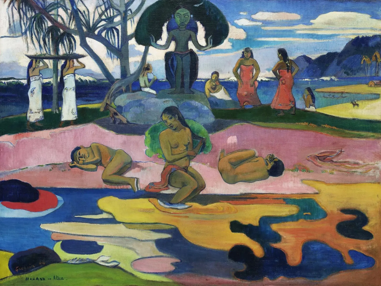 Paul Gauguin - Primitivista "Mahana no Atua" - Tahiti esotica pellicola backlit da NorwesClub