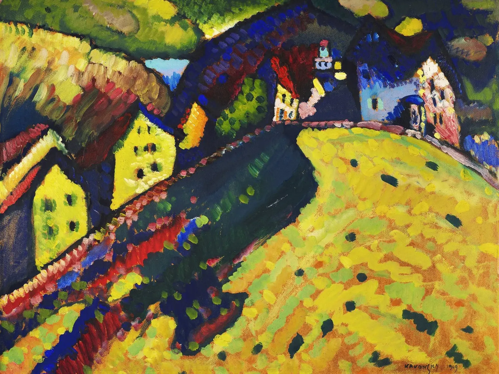 Wassily Kandinsky - Espressionista "Case a Murnau" - Vibra pellicola backlit da NorwesClub
