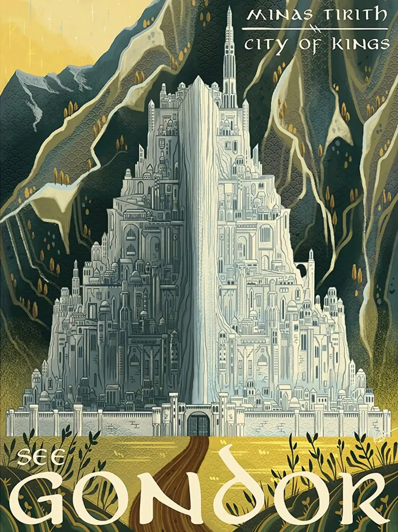 Vedi Gondor, Minas Tirith Città dei Re pellicola backlit da Junkie Movie