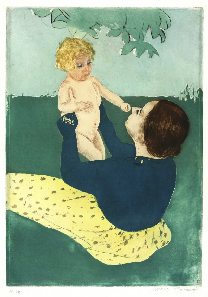 Mary Cassatt - Sotto l'ippocastano, Impressionismo, poster con telaio in legno da NorwesClub