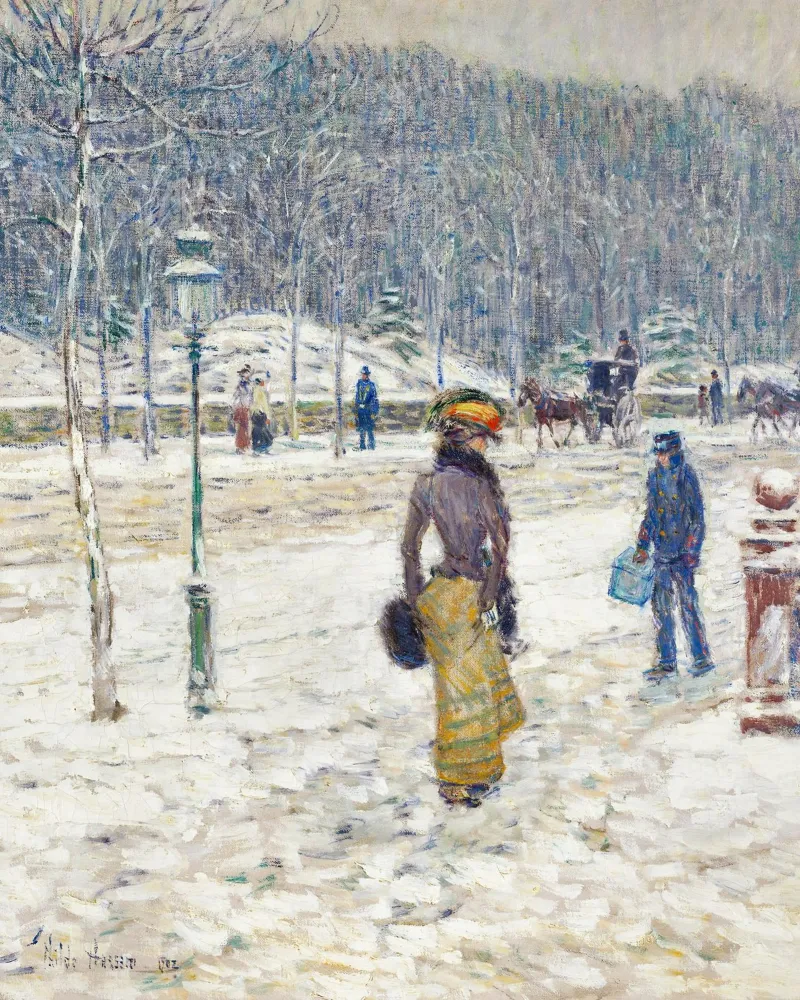 Gustave Caillebotte: Boulevard d'inverno - Impressionisti parigini poster con telaio in plastica da NorwesClub