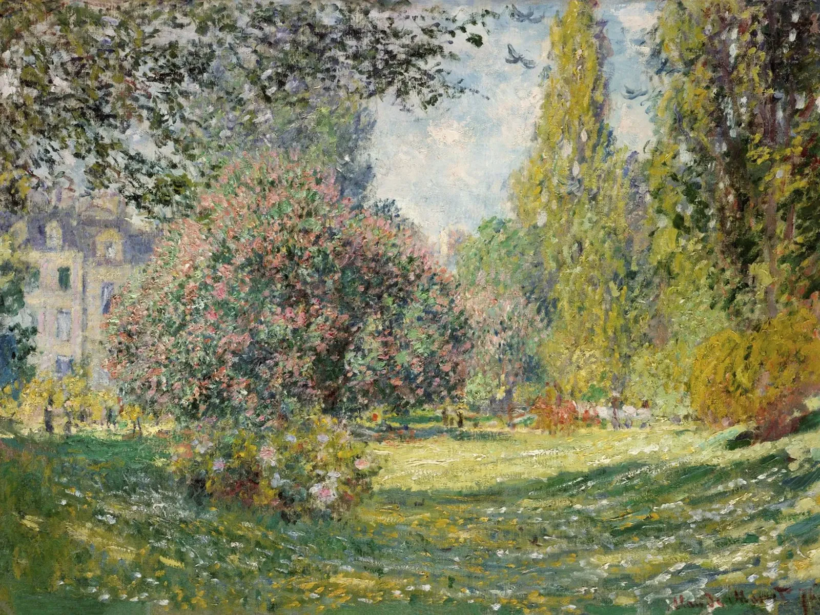 Claude Monet: "Il Parc Monceau" - Vibrante gar impressionista pannello forex da NorwesClub