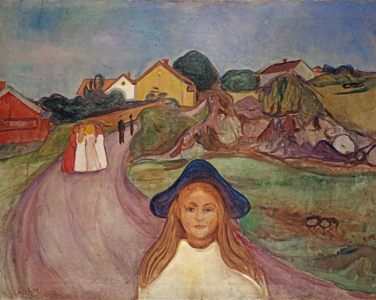 Edvard Munch - Strada espressionista verso Aasgaardstrand | Emotio pellicola backlit da NorwesClub