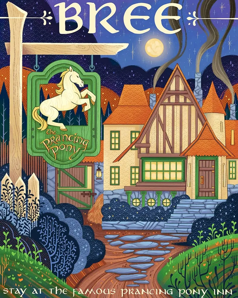 Bree, soggiorno nella famosa locanda del Pony Rampante poster con telaio in plastica da Junkie Movie