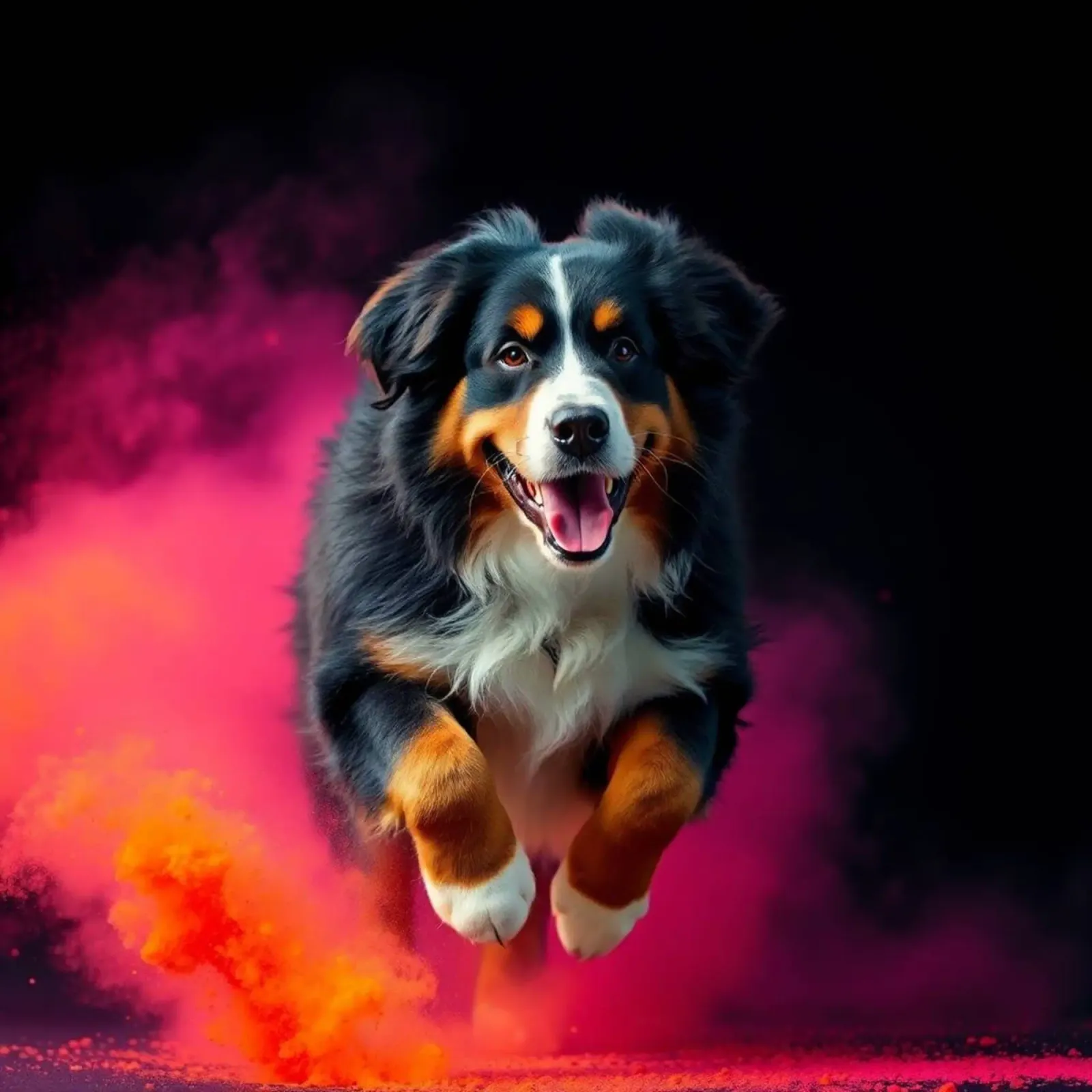 The colorful Bernese Mountain Dog #21 canvas by Yumis.Beargang.and.Me