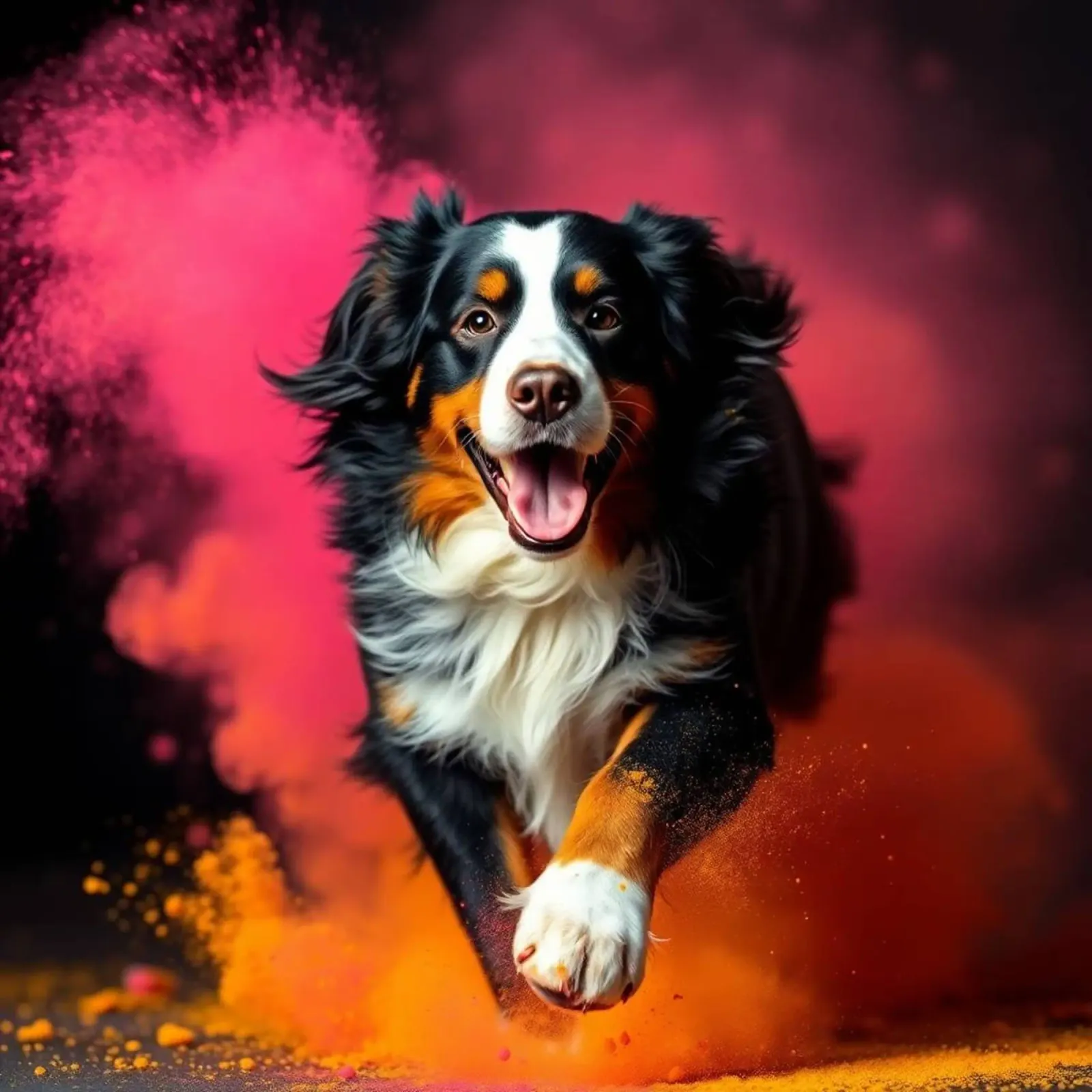 The colorful Bernese Mountain Dog #22 hahnemühle by Yumis.Beargang.and.Me