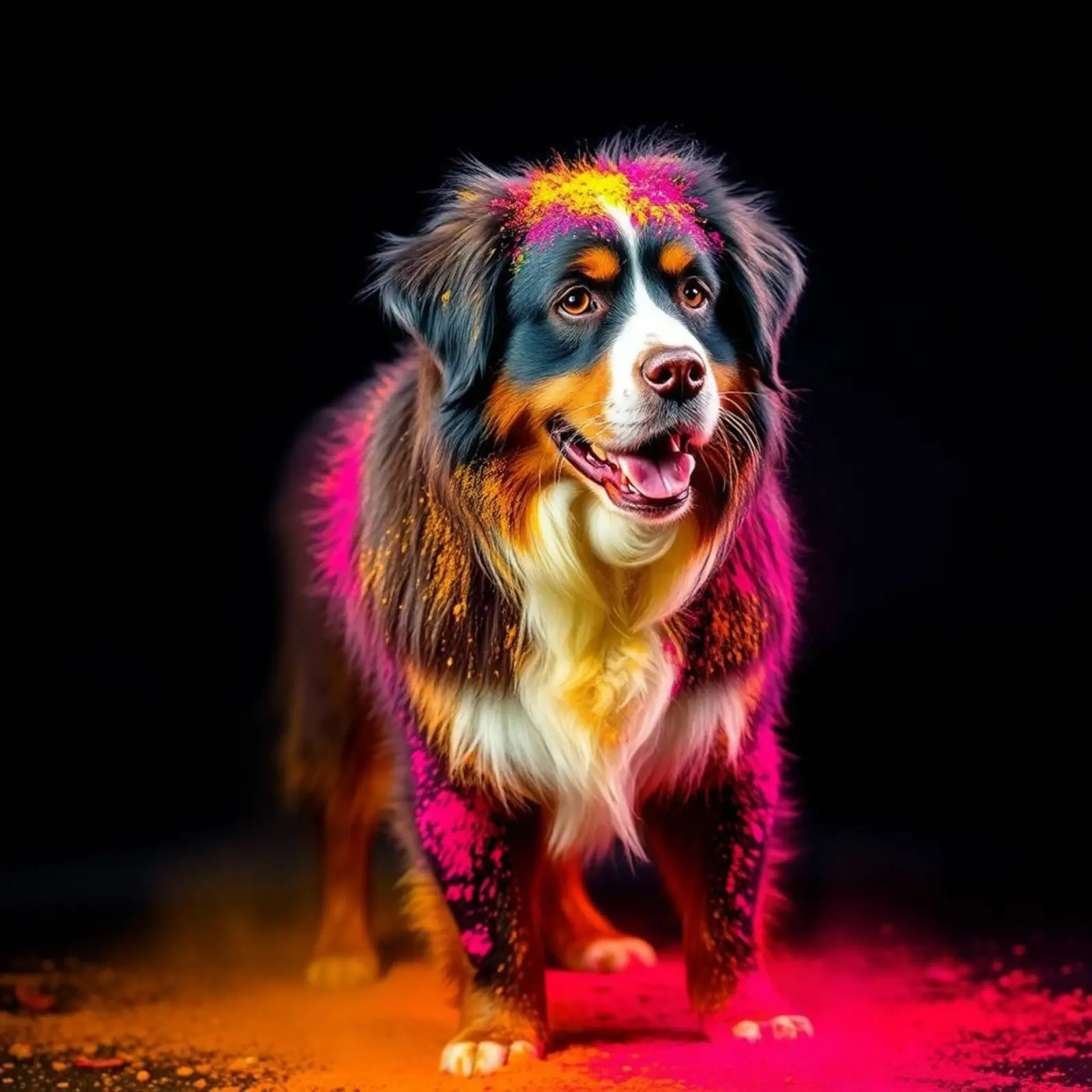 The colorful Bernese Mountain Dog #23 canvas by Yumis.Beargang.and.Me