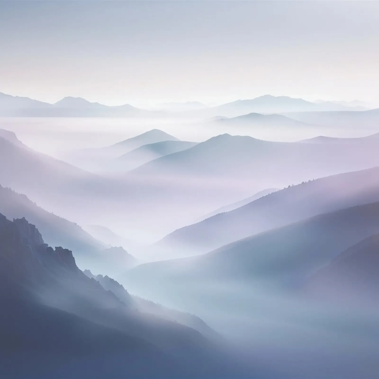 Le infinite Blue Mountains nella nebbia mattutina pellicola backlit da PhotoVibe Decor