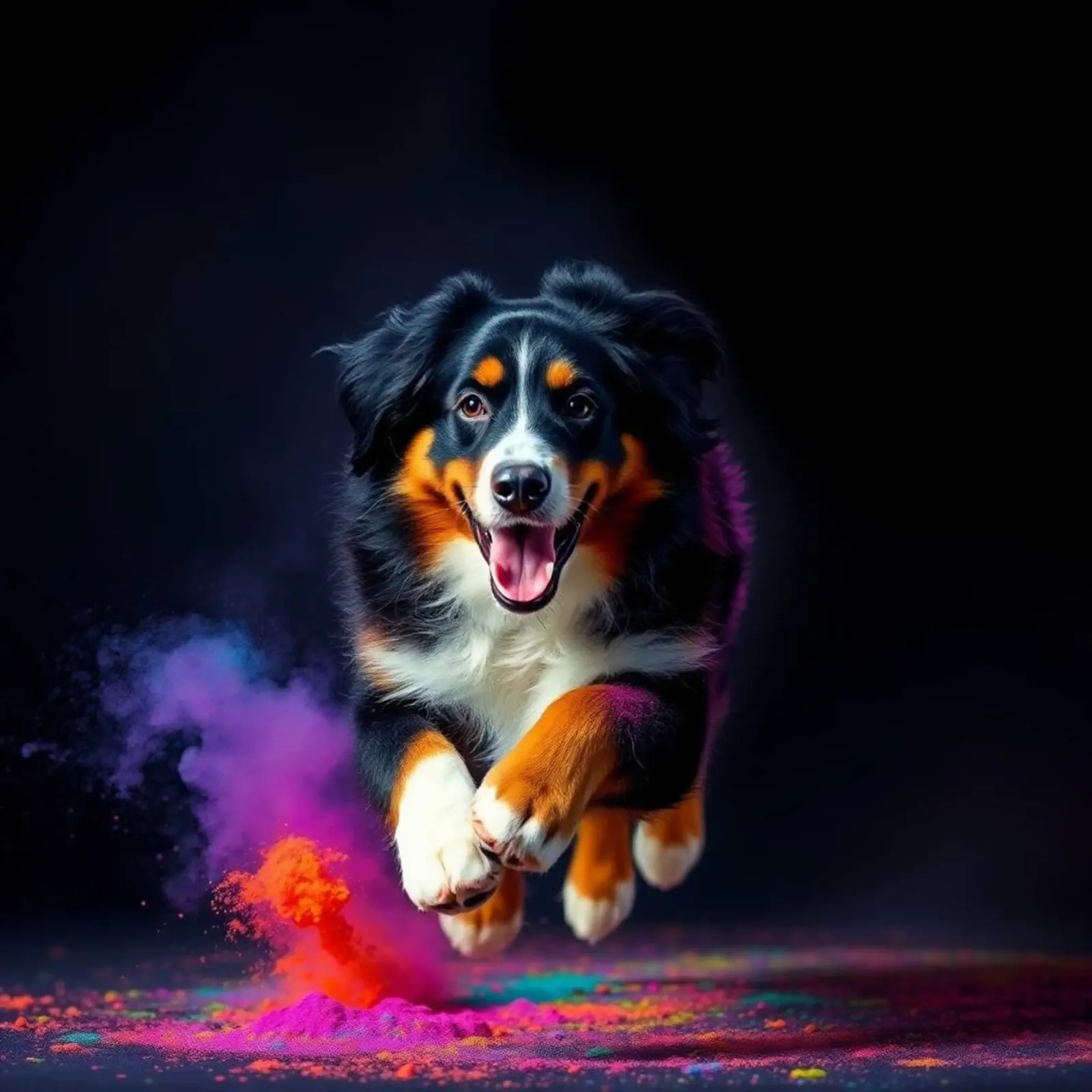 The colorful Bernese Mountain Dog #43 alu-dibond by Yumis.Beargang.and.Me