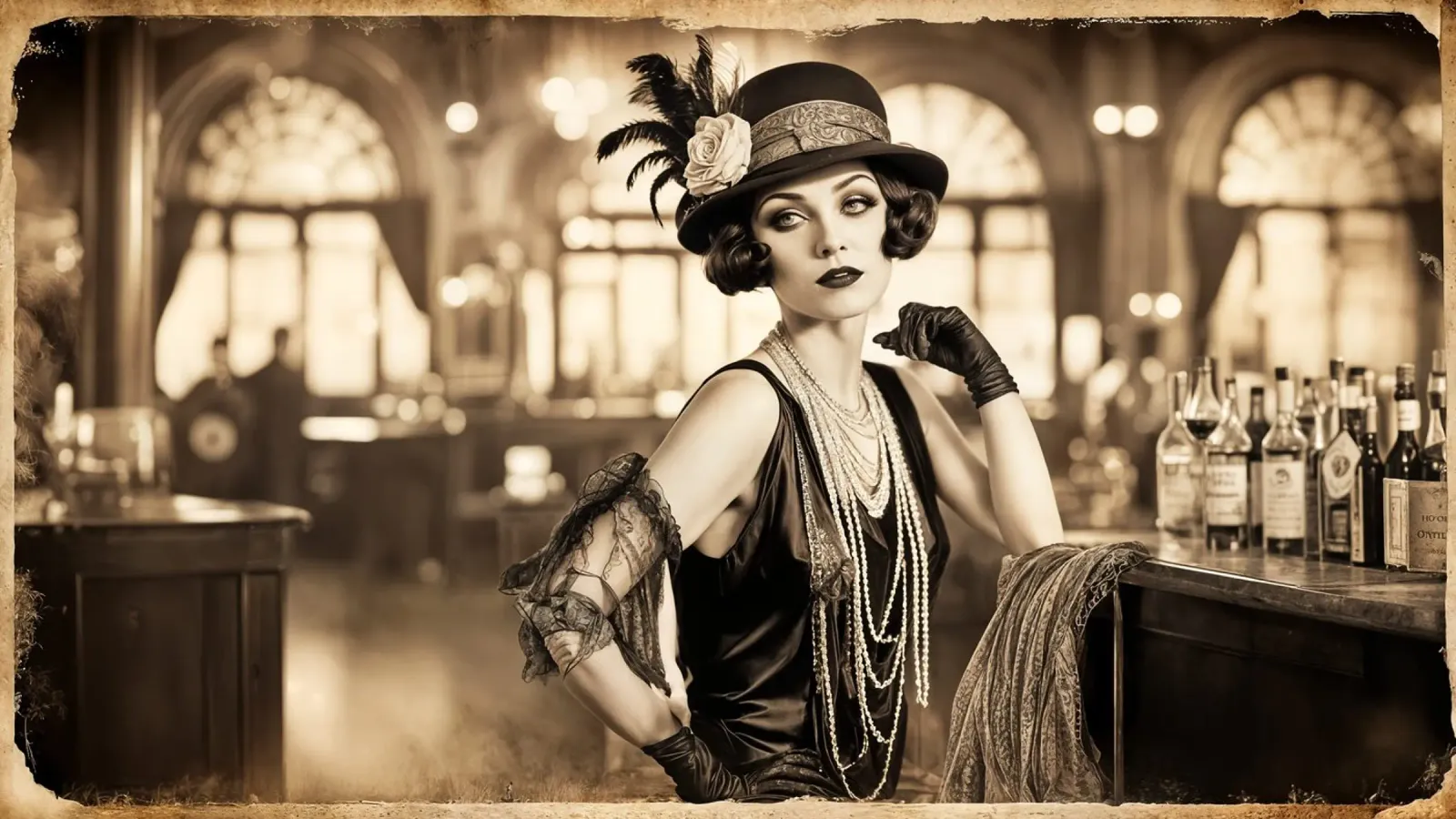 Ragazza flapper anni '20 alluminio dibond da Magic Screen