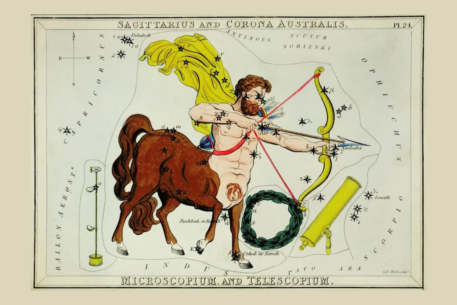 Sagittarius pellicola backlit da Vintage by JUNIQE