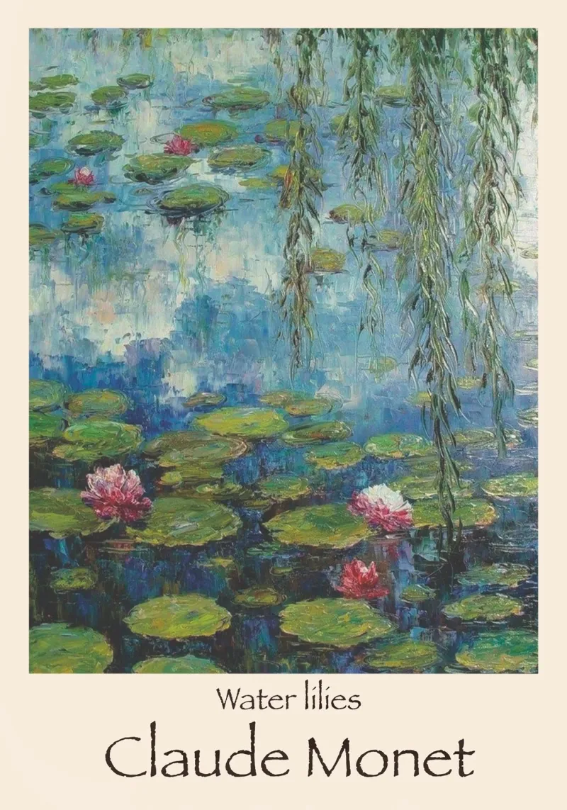 ninfee claude monet pellicola backlit da belong shop