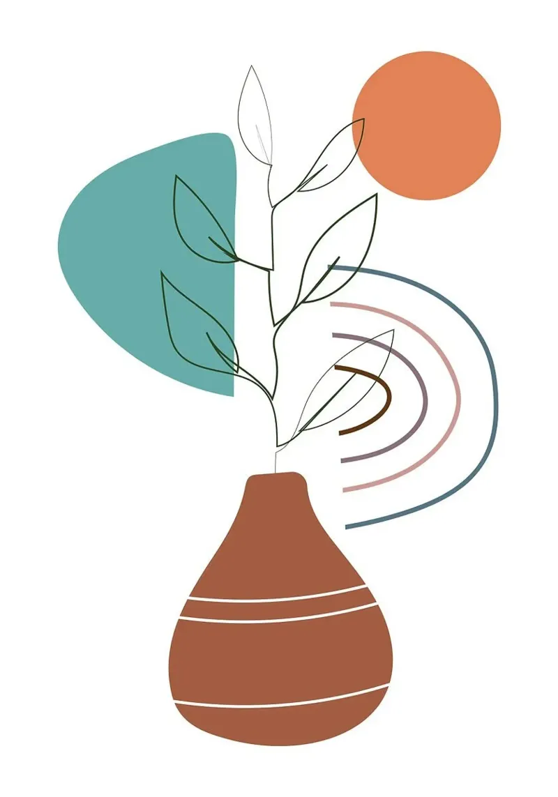 boho you pellicola backlit da Abstract Botanical Art