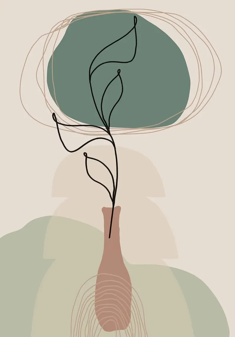 vaso pellicola backlit da Abstract Botanical Art
